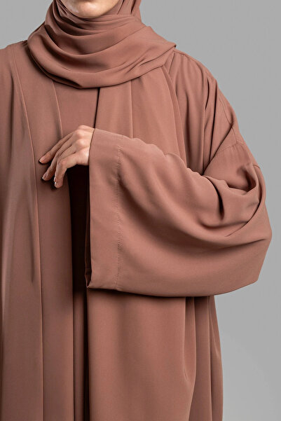 Lemaye Medina Silk Abaya Set - Yavruağzı