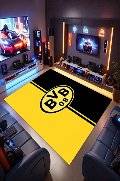 Reyhani B.Dortmund Desenli Kaymaz Taban Makinede Yıkanabilir Gaming Oyuncu Ga...