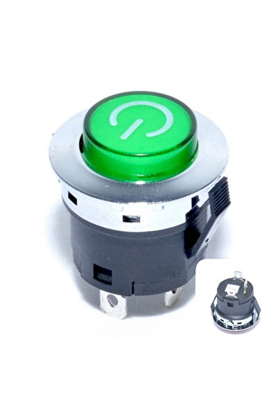 ElectroAZ Întrerupător cu buton verde 12V - 20A cu LED