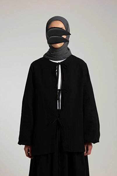 Lemaye Set de muselină cu șireturi - negru