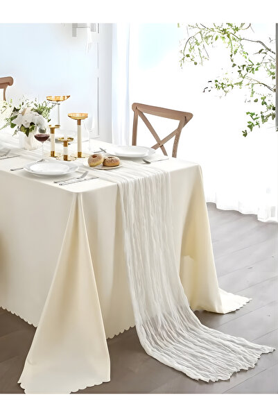 Kitchen Vogue Bohem Tarz Dekoratif Masa Örtüsü Runner | Sofra Düzenleme & Özel Gün Masa Süsü | Düğün, Nişan, Davet