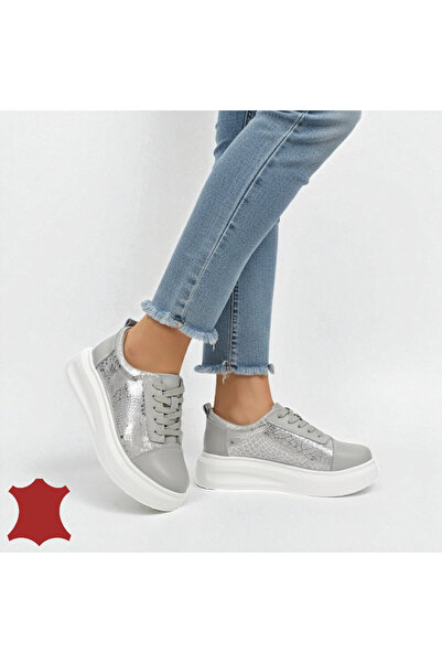 ANGEL BLUE WOMEN'S CASUAL SHOES MADE OF GENUINE LEATHER, WITH A GLOSSY PATTERN