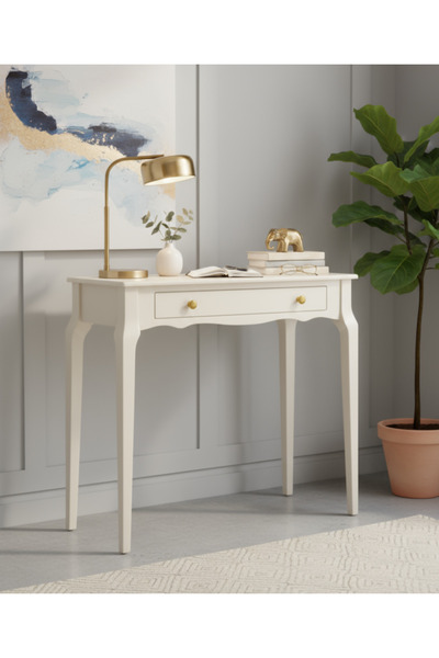 Wooding Mobilya 120 Cm Masif Konik Krem Dresuar