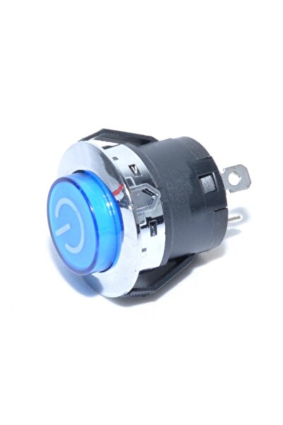 ElectroAZ Μπλε Κουμπί 22x32mm με Κλείδωμα 24V - 20A