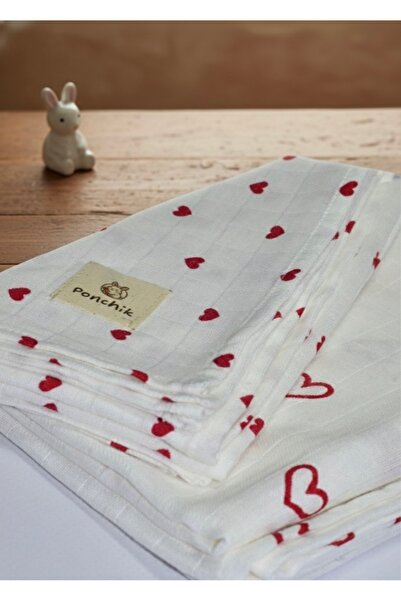 Ponchik 2 قطعة بطانية من قماش الموسلين القطني 100% - 85x85 سم