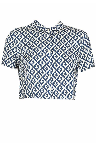 Jennyfer Tina Blue Shirt, Blue, 100% viscose