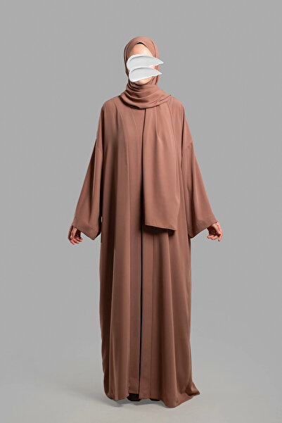 Lemaye Medina Silk Abaya Set - Yavruağzı