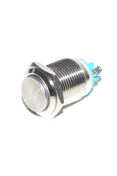 ElectroAZ Απλό Μεταλλικό Κουμπί, Τύπος Πίεσης, Με Συγκράτηση, 16mm, 220V