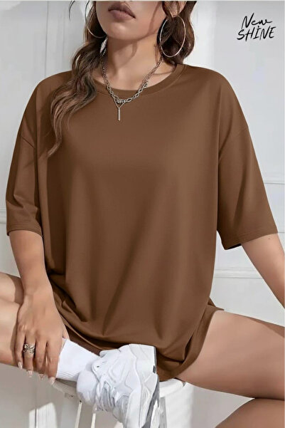 New Shine Μπλουζάκι Unisex oversized χωρίς στάμπα