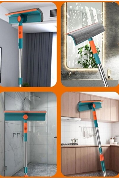 çt çeçem ticaret 180 Degree Rotatable Telescopic Double Sided Practical Glass Wiping Apparatus Extendable Glass Wiping Mop