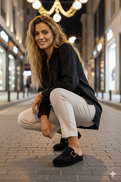 Manijero Premium Arya Series Genuine Leather Soft Footbed Closed-Front Casual Slippers