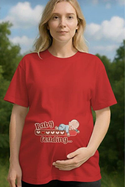 New Shine تي شيرت بيبي لوودينغ مطبوع قصة فضفاضة للحوامل