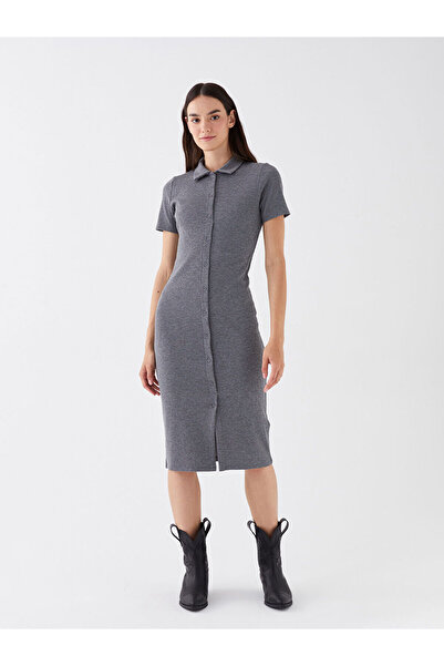 LC Waikiki Seray New Season Shirt Collar Straight Short Sleeve Women Bodycon ...