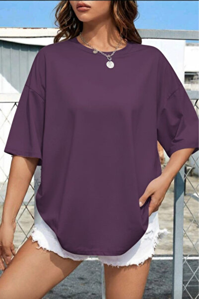 New Shine Μπλουζάκι Unisex oversized χωρίς στάμπα