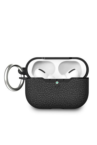 Nezih Case Apple AirPods Pro 3 Compatible Shock-Resistant Silicone Case with Leather-Look Strap Attachments