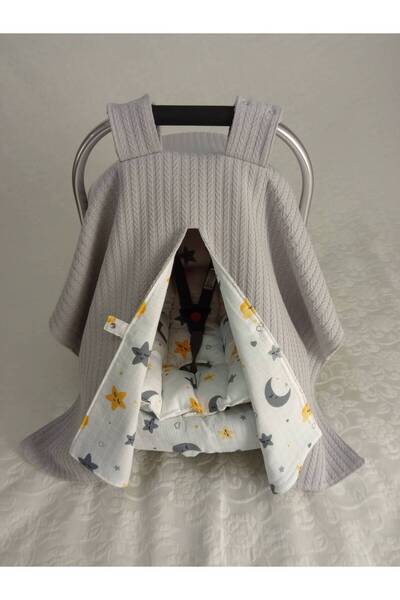 Wenaris 100% Cotton Muslin Stroller Cover Stroller Cushion Stroller Sheet 3 Pieces