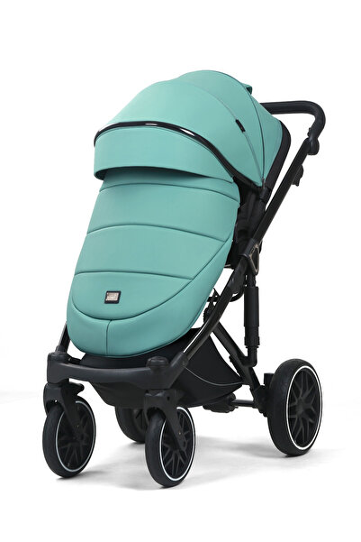 L-Sun 3 in 1 Stroller, G8 Luxury Green, reversible, with suspensions, leather