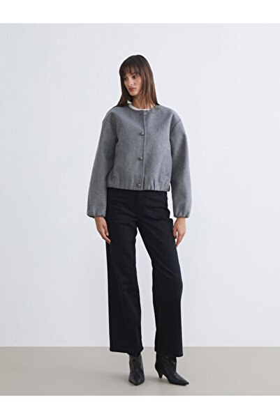 LC Waikiki Γυναικείο τζιν παντελόνι Wideleg με ζώνη στη μέση