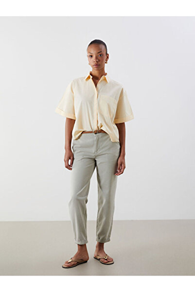 LC Waikiki Γυναικείο τζιν παντελόνι Carrot Fit με ζώνη μέσης