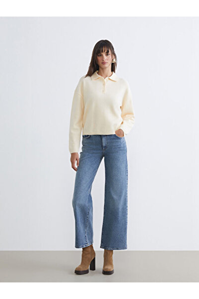 LC Waikiki Rmz Gi̇yi̇m Farkiyla Wide Leg Women's Jean Pants