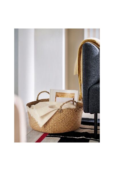 IKEA sepet, saz el yapımı, 46x20 cm