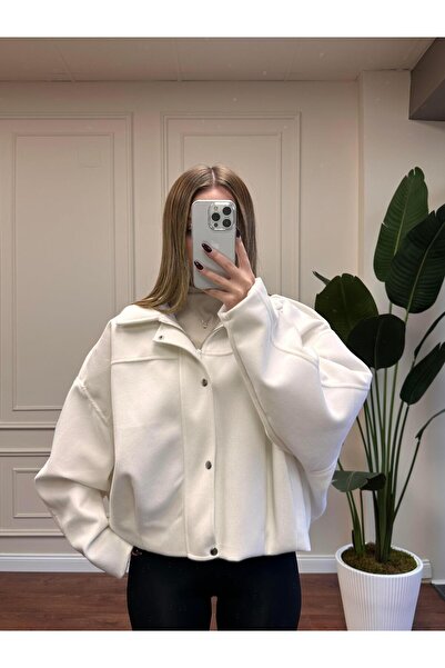 Alyalisbutik Oversize Cardigan Coat - White