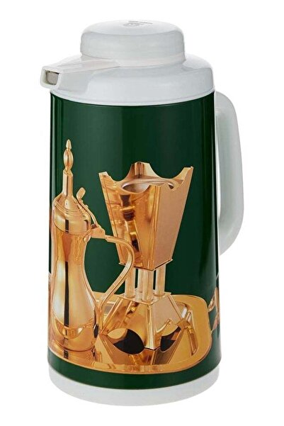 Peacock 1.9L Stainless Steel Vacuum Flask (Green/Gold)