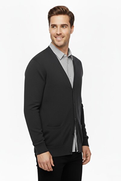 BAGLAN Men's Sports Thessaloniki Buttoned Cardigan Regular Fit Bgl-St04873