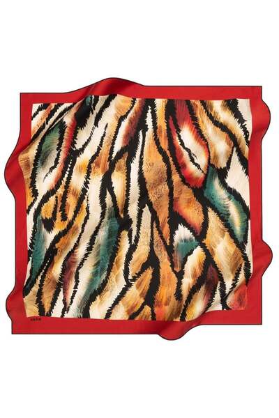 Aker Nostalji̇ Sura Silk Scarf 8128-311