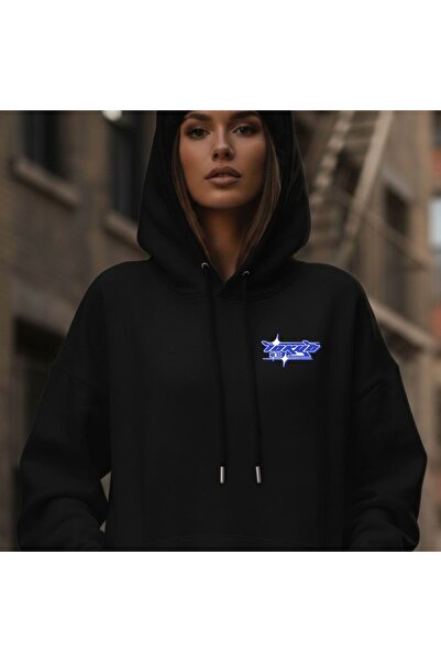 Etoile Studio Mav Tokyo Printed Unisex 3 Thread Fleece O Oversized Autumn/Winter K Hooded Kangaroo Pocket Sweatshirt