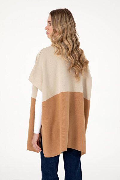 U.S. Polo Assn. Women's Stone Knitwear Poncho Tekspor195405.8