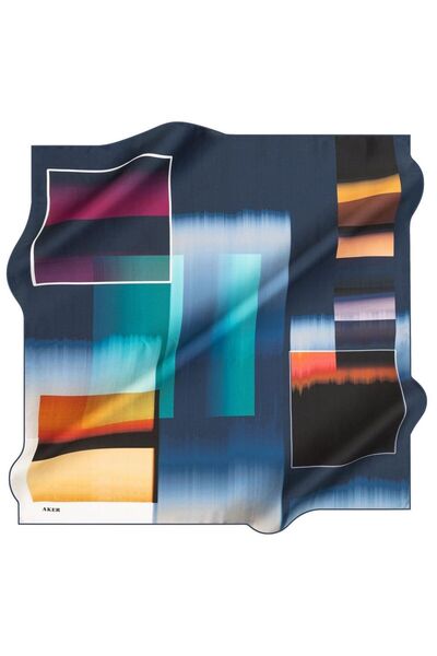 Aker Nostalji̇ Sura Silk Scarf 8187-322