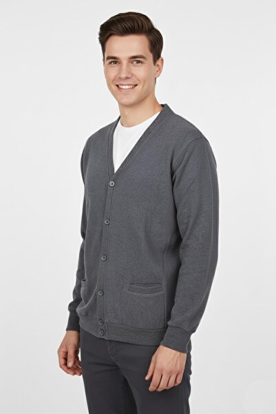 BAGLAN Men's Sports Thessaloniki Buttoned Cardigan Regular Fit Bgl-St04873