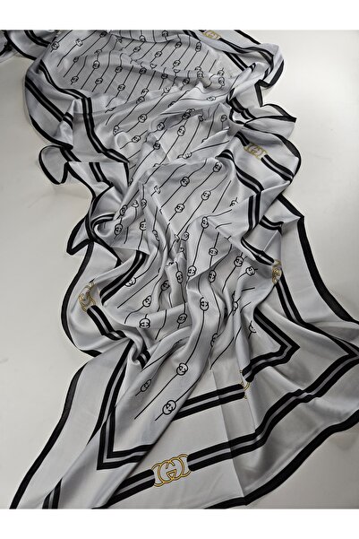 Shiva Scarfs G Tema Vual İpek Şal Halka Desen Silk Scarfs Shawl Hijab