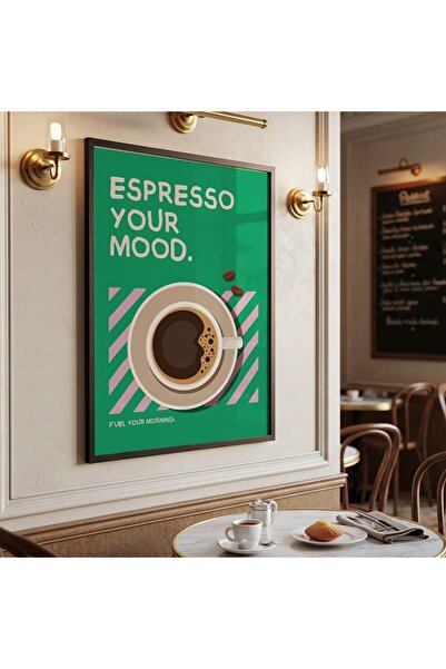 Esci Design Framed Coffee Corner Painting - Kitchen Painting - Kitchen Wall Art - Trend Painting - Coffee 1004