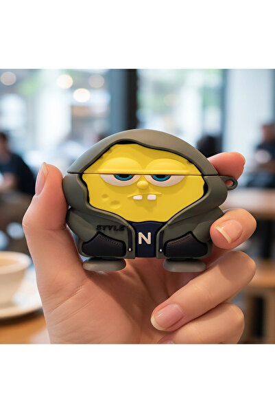 CaseOnn حافظة ابل ايربودز الجيل الرابع/ANC مع شخصية سبونج بوب