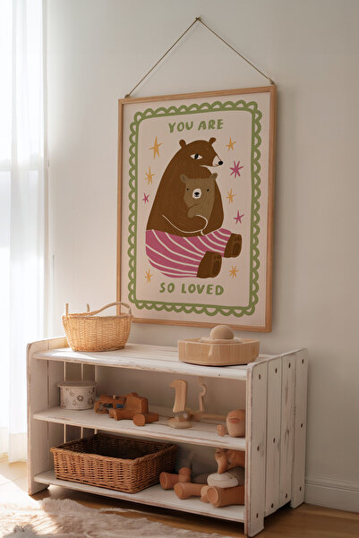 Posteria Modern Pastel Çocuk Odası Dekoru, Çocuk ve Bebek Odası Tablosu , Doğ...