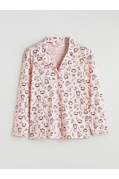 LC Waikiki Lcw Dream Shirt Collar Print Women's Pajamas Set