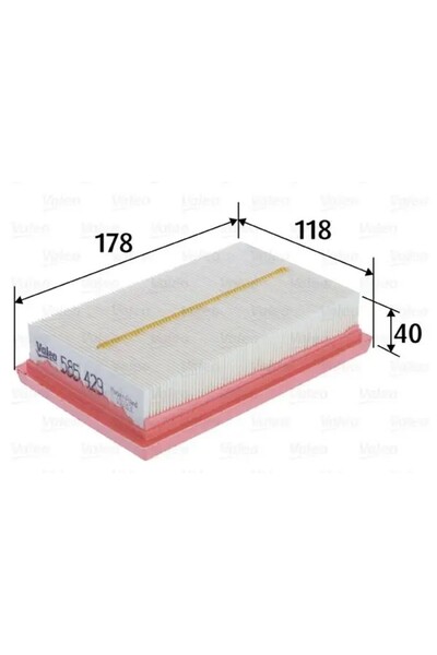 VALEO فلتر هواء 585429 1612496780 1616368880 178010M030