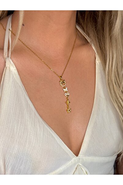 YOUES JEWELRY قلادة نسائية من الحجر الفولاذي