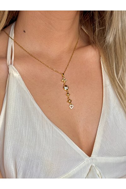 YOUES JEWELRY ÇELİK TAŞLI KADIN KOLYE