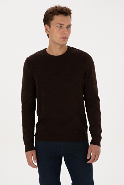 U.S. Polo Assn. Men's Dark Brown Sweater Tekspor222789.1