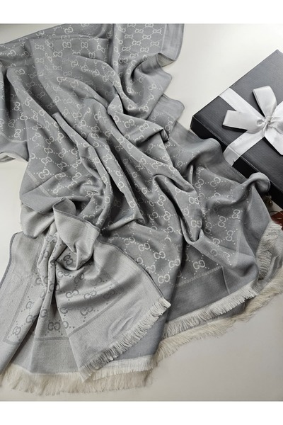 Shiva Scarfs G Desen Soft Pamuk Yün İpek Şal Çift Taraflı 4 Mevsim Silk Scarf...