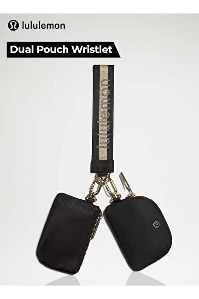 Eworld Lululemon Dual Pouch Wristlet Wallet - Mini Zip-Around Coin Purse