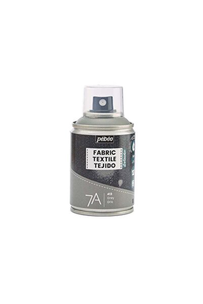Pebeo 7A Fabric Paint Spray – Light Grey, 100 ml, Water-Based Permanent Fabric Dye