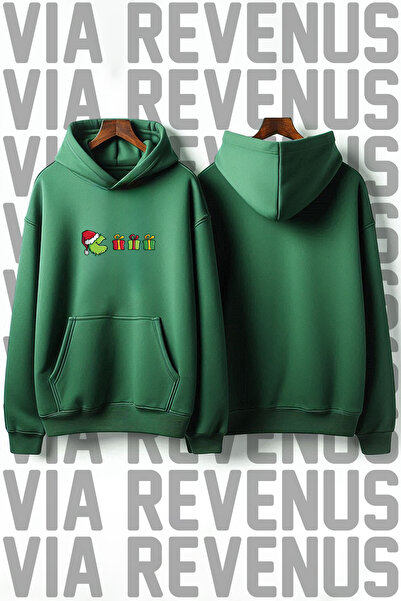 Vordevia Anul Nou cu imprimeu bumbac 100% Calitate Premium cu glugă Swea tricou