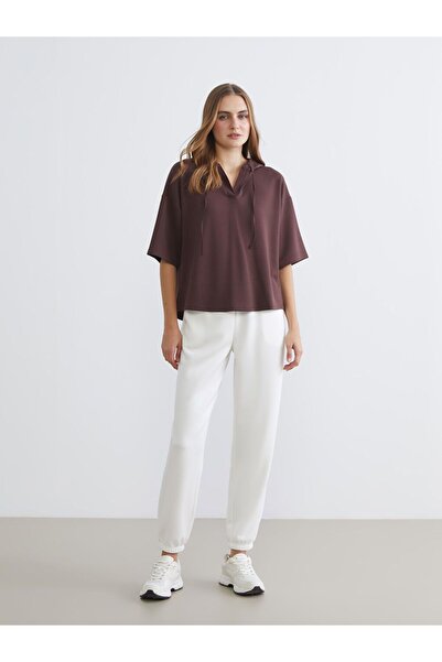 LC Waikiki Lcwaikiki Basic Plain Short Sleeve Women's Hoodie