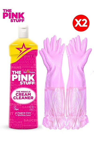 THE PINK STUFF كريم التنظيف السحري 500 مل مع قفازين سيليكون ورديين 50 سم