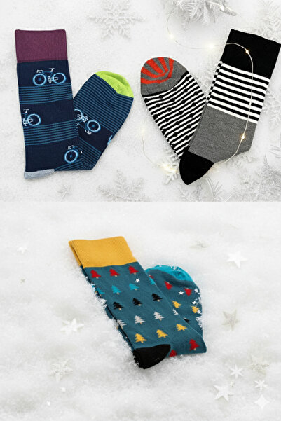 embody Set de 3 perechi de șosete de Crăciun pentru bărbați, mărime universal...