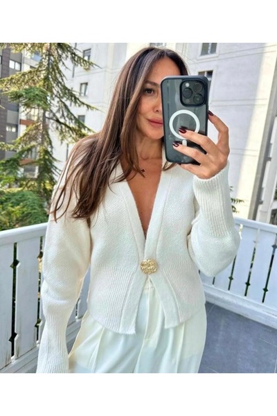 neşem butik Tek düğmeli triko çeket